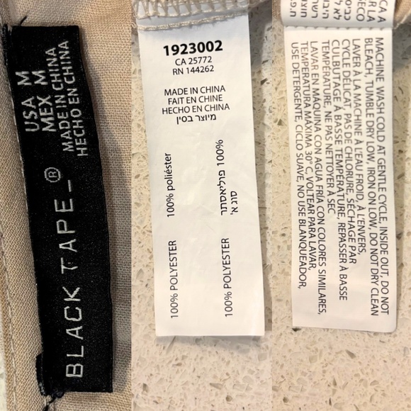 Black Tape by Dex Elastic Waist Light Beige Top Size M - Picture 11 of 11